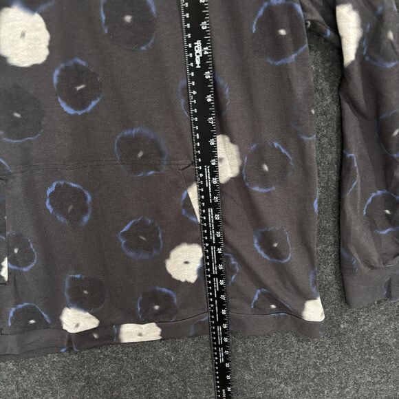 Municipal Pullover Mens XL Gray Blue White Floral Sport Utility Gear Half Zip - Picture 4 of 6